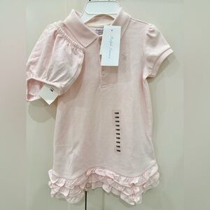 Ralph Lauren Pink Baby Polo Ruffle Dress